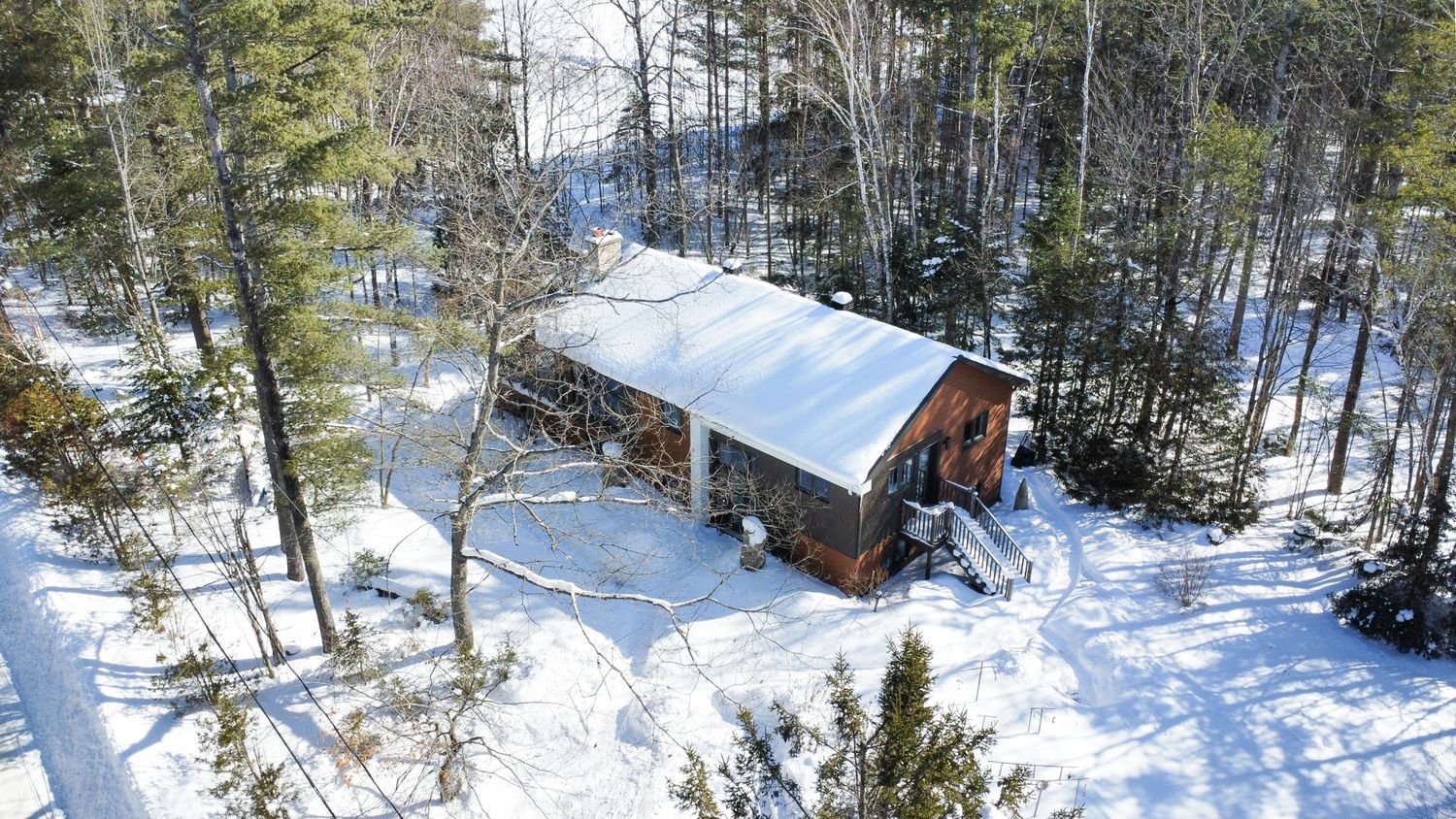 Vue aérienne d'un projet de Maisons unifamiliales près de Sherbrooke (Estrie) de Claire Derome • courtière en immobilier résidentiel