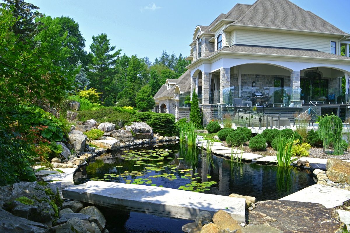 Pool & Natural Pond from a Garden ponds project near Quebec City - Levis by Repères