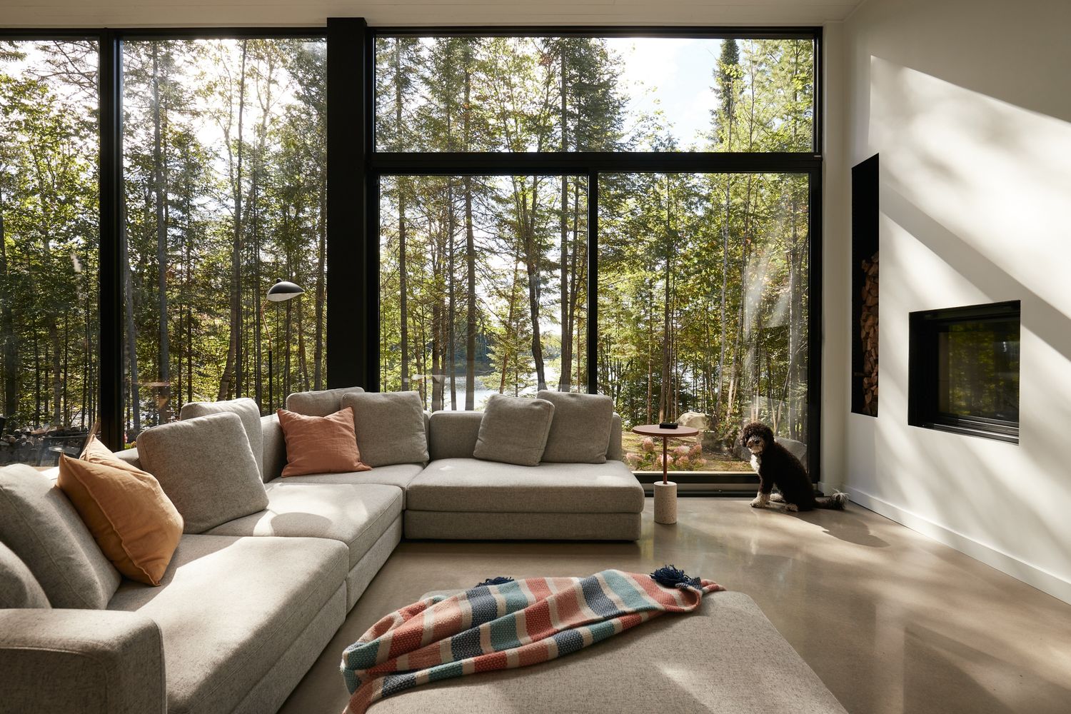 Living Room from a Single family homes project near Montreal (Greater Montreal) by GHOCHE ARCHITECTE