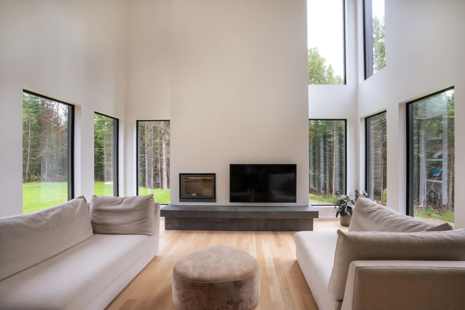 Living Room from a Single family homes project near Saint-Jerome (Laurentides) by Sarrazin Construction