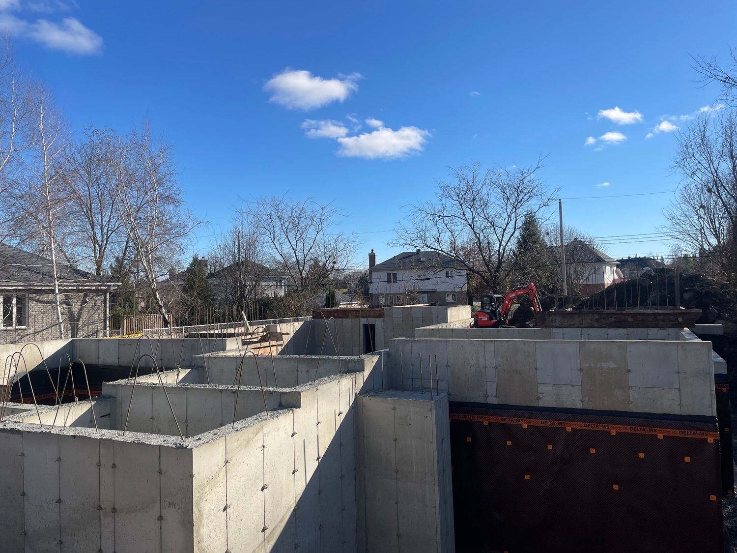 Wall Construction from a Single family homes project near Montreal (Greater Montreal) by BE3I Ingénieurs