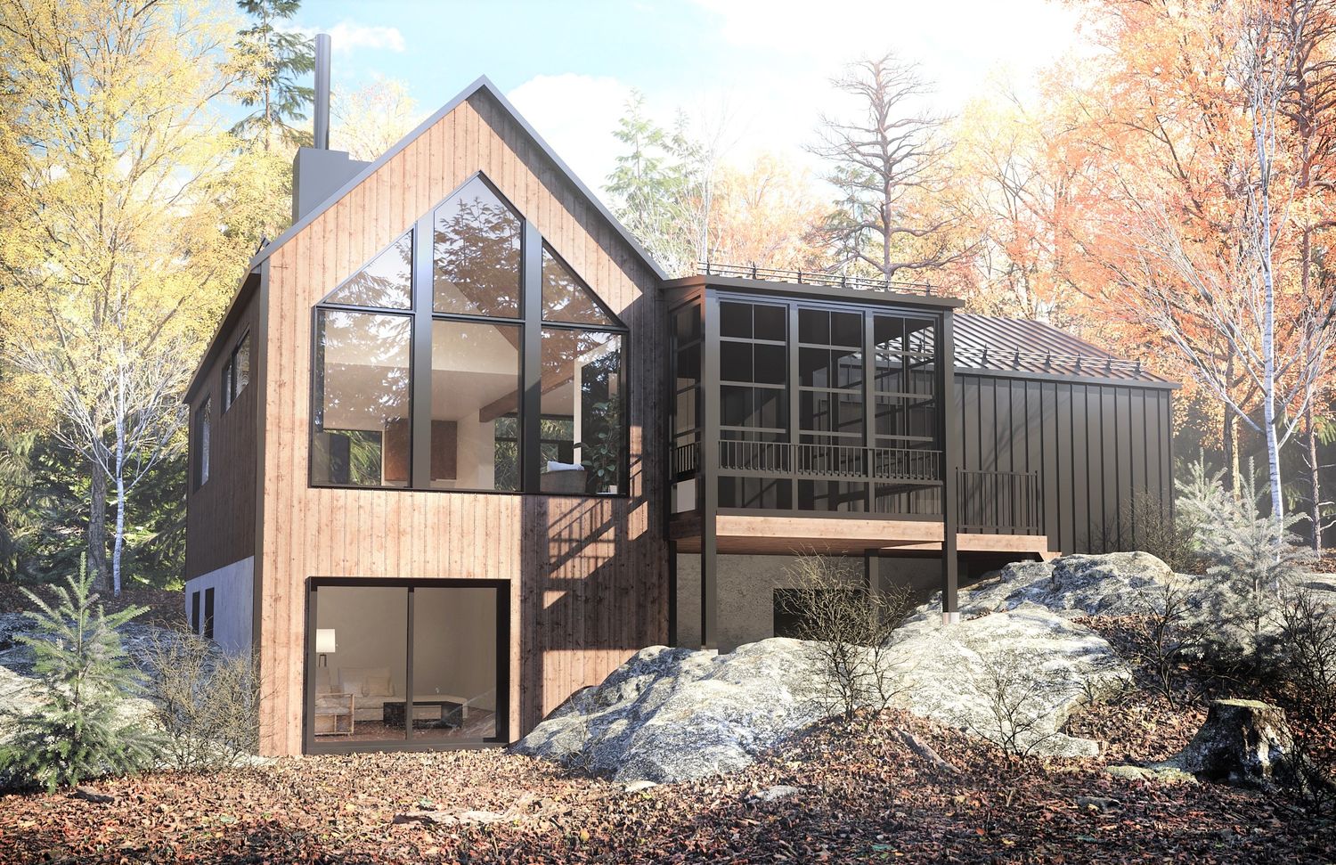 Rendu 3D d'un projet de Développements immobiliers près de Granby/Bromont/Cowansville (Estrie) de Belvedair