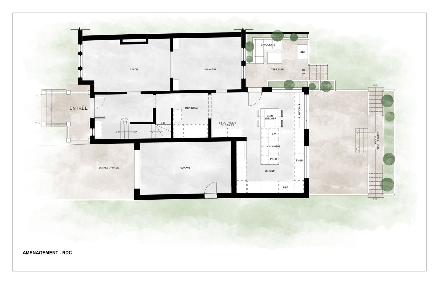 Plan de niveau d'un projet de Modélisations et rendus 3D près de Montréal/Laval/Longueuil (Grand Montréal) de ExARCITÉ inc