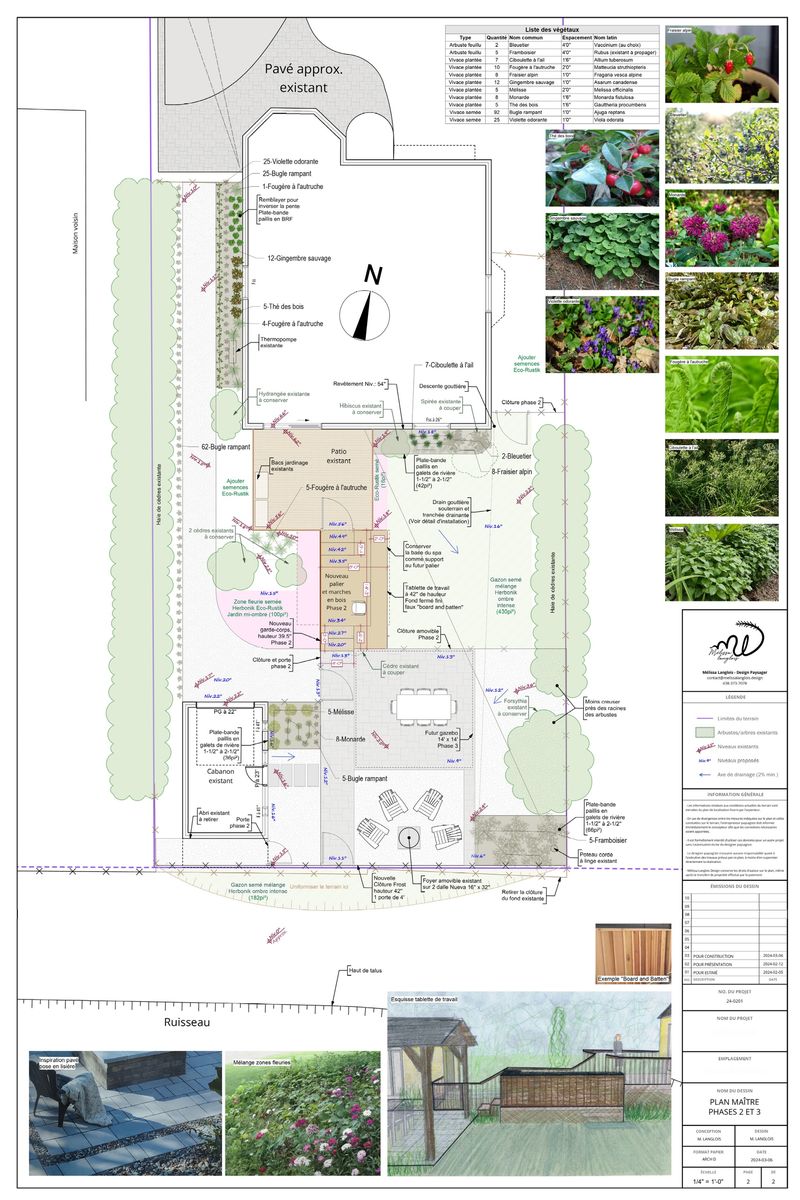Plan d'aménagement paysager d'un projet de Aménagement paysager près de Montréal/Laval/Longueuil (Grand Montréal) de Melissa Langlois - Design paysager