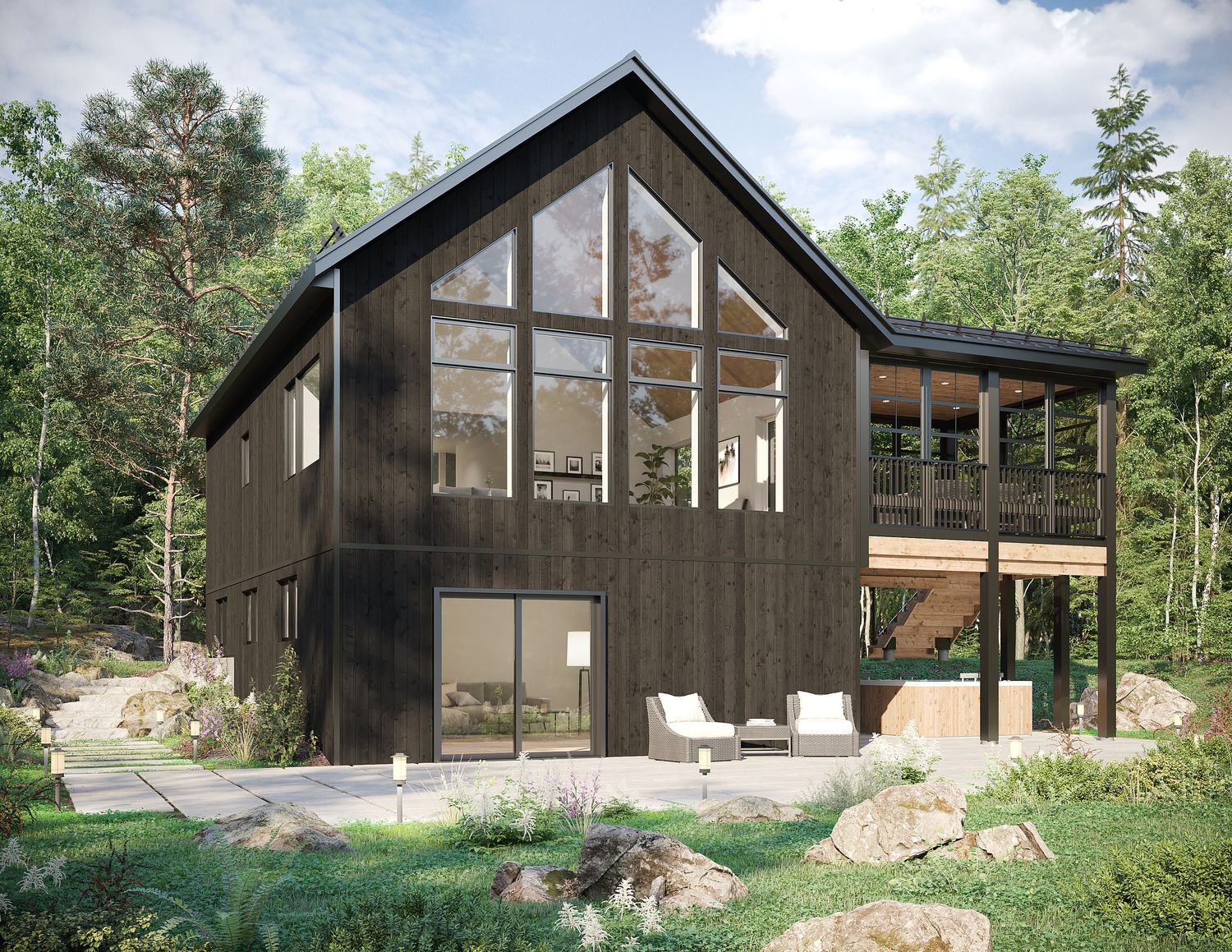 3D Rendering from a Single family homes project near Saint-Jerome (Laurentides) by Belvedair