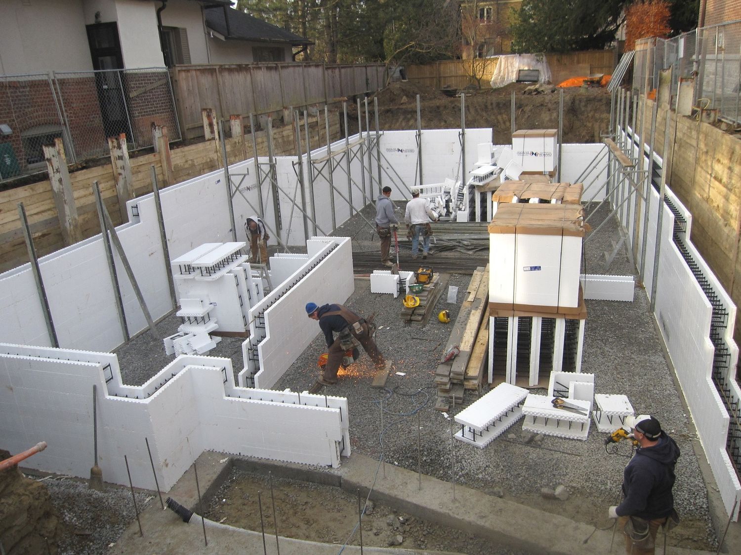 Wall Construction from a ICF Construction project near Ottawa by Bildhauer ICF Construction