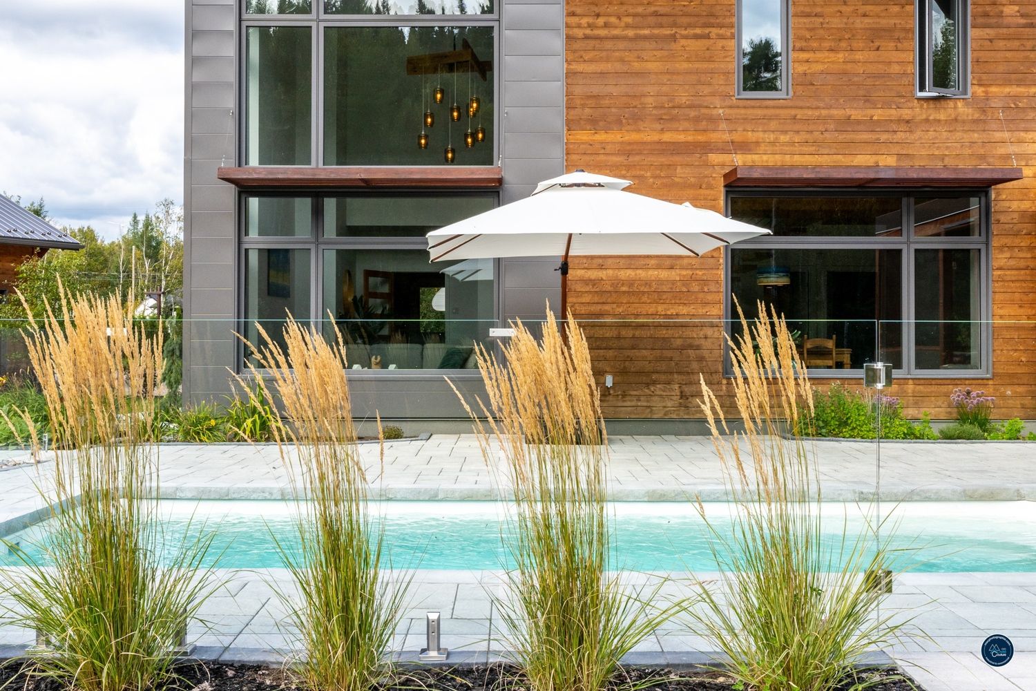 Backyard from a Single family homes project near Saguenay - Lac-Saint-Jean by Solutions Résidentielles