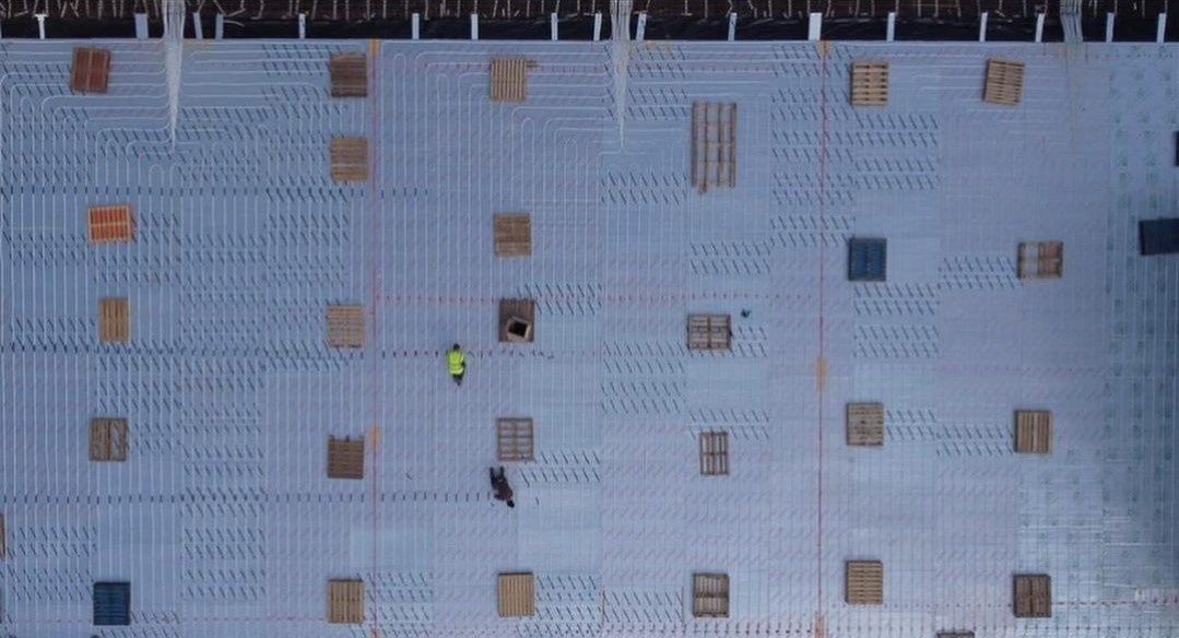 Travaux - Extérieur d'un projet de Planchers chauffants hydroniques près de New York-Newark-Jersey City de Next Level Underfloor Heating and Screed Solutions