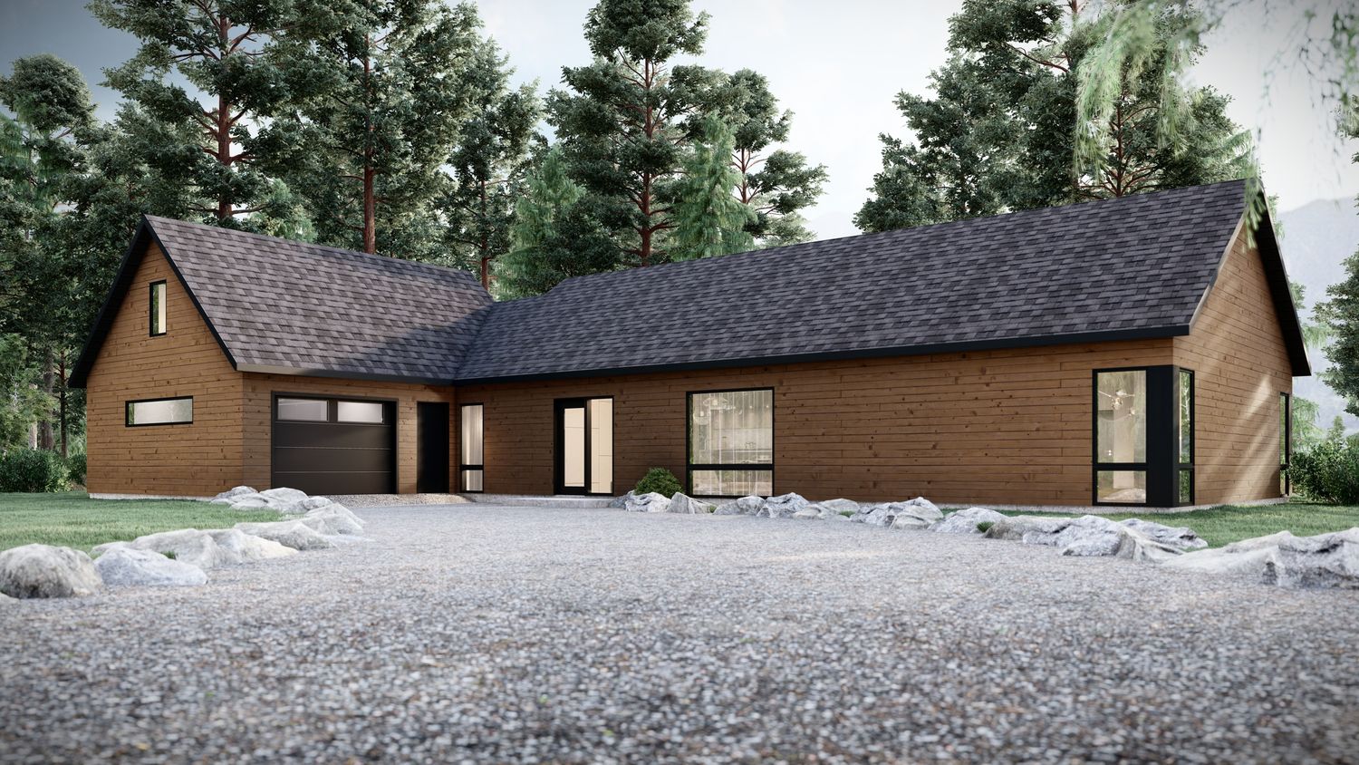 3D Rendering from a Single family homes project near Saint-Jerome (Laurentides) by Conception G.R