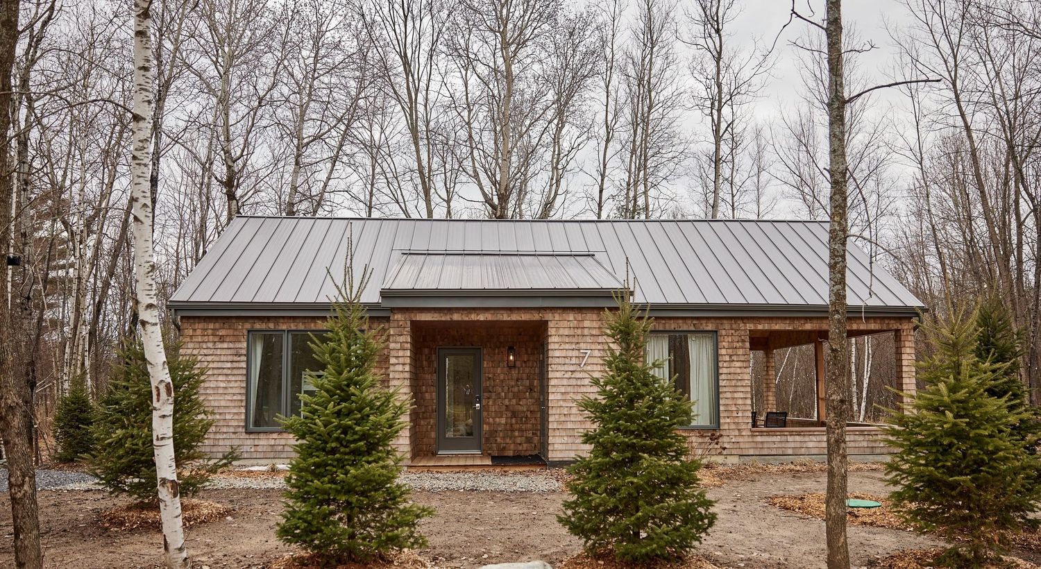 House Exterior from a Single family homes project near Granby - Bromont - Cowansville by Ancré. Architecture & Design