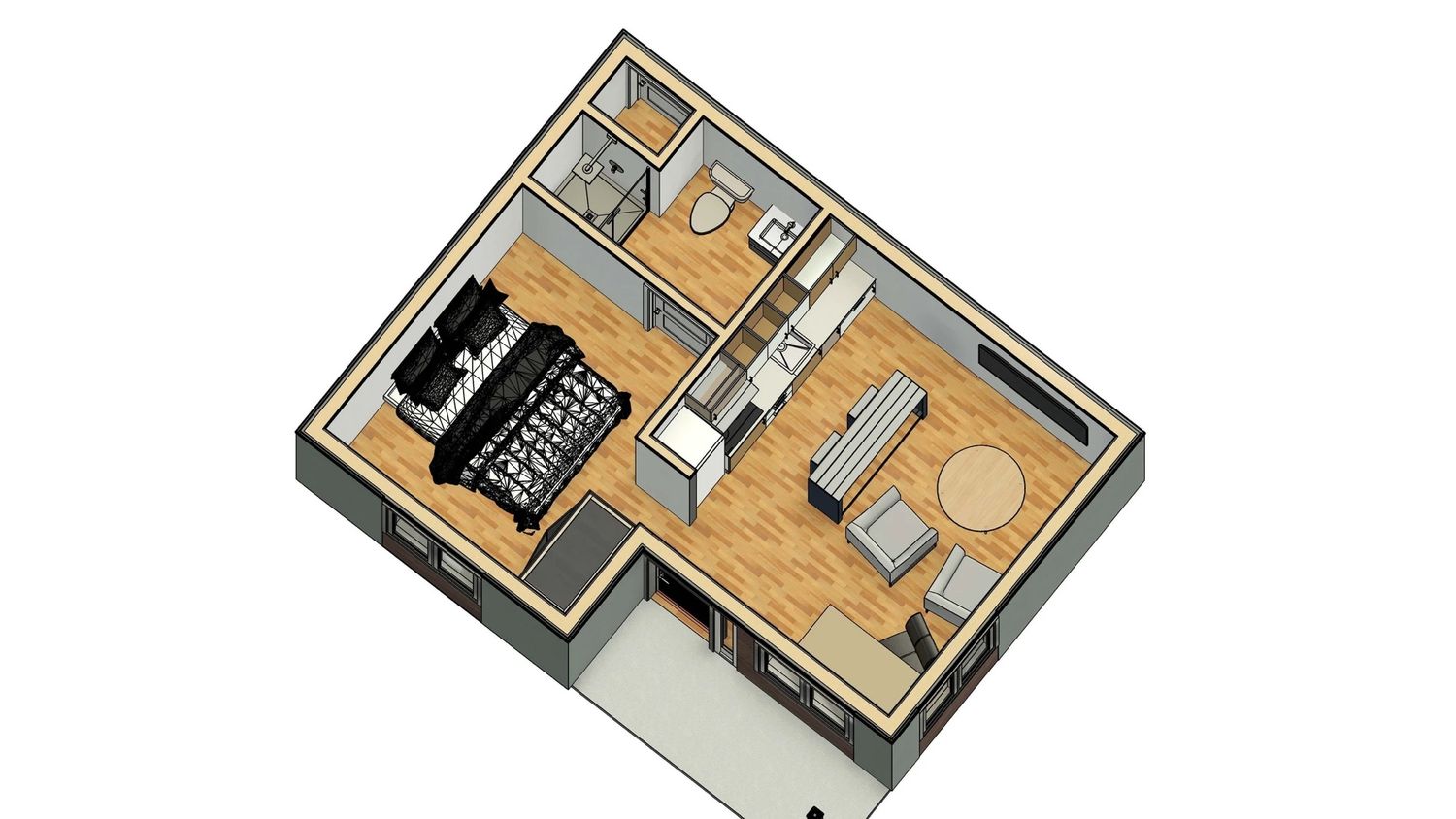 Floor Plan from a Tiny Houses project near Barrie by Pacd Homes