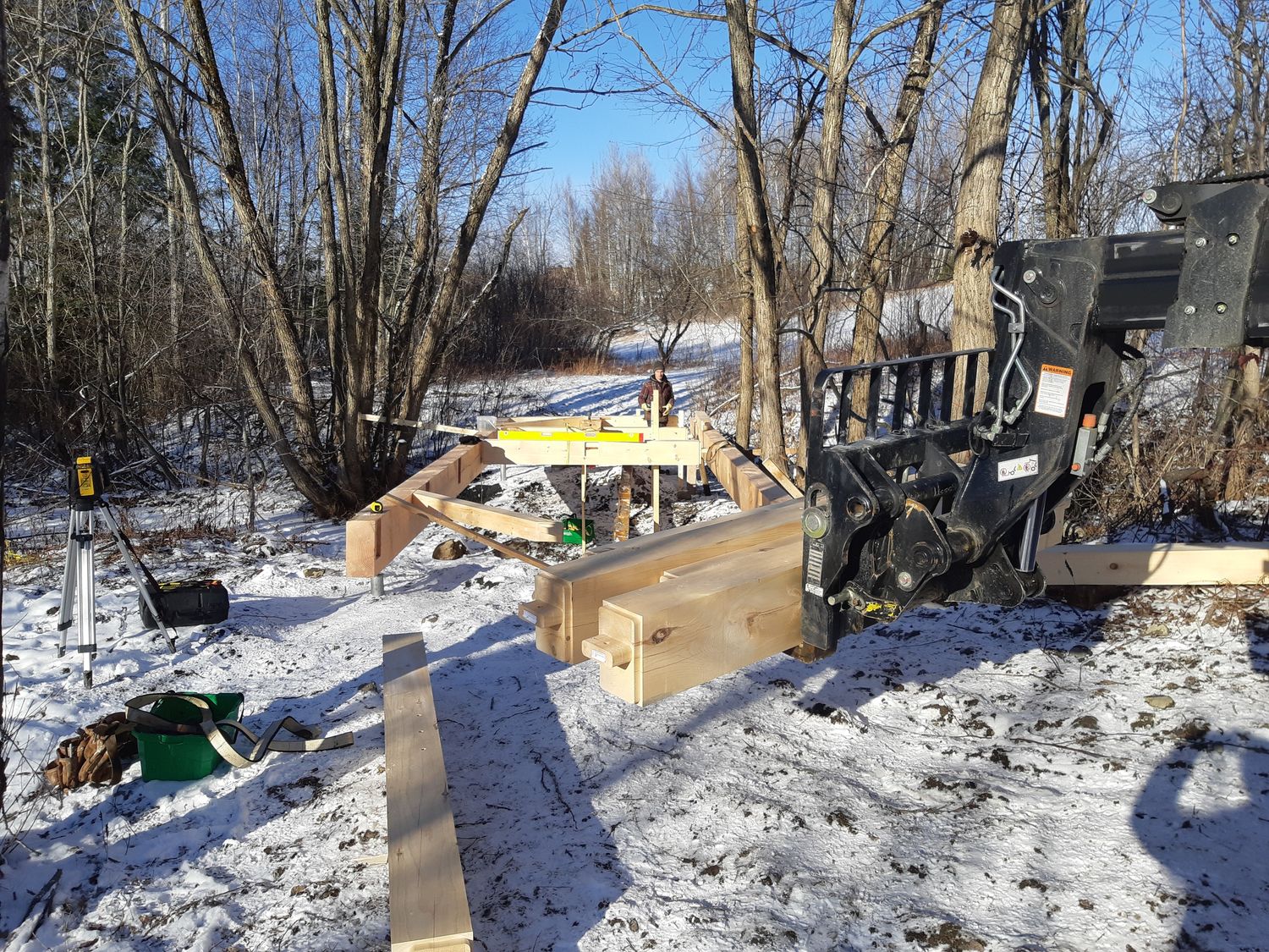 Construcción de muros de un proyecto de tipo Armazones de madera maciza cerca de Sherbrooke (Estrie) por Construction Latulippe