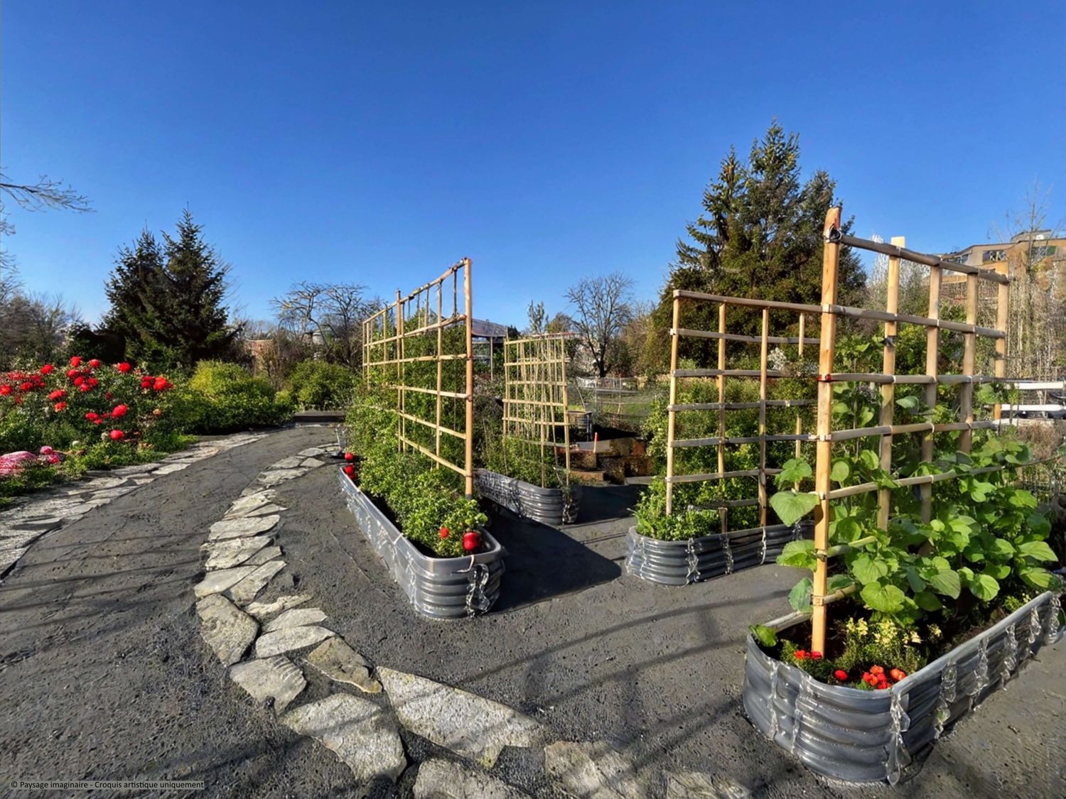Jardin potager d'un projet de Agriculture urbaine près de Montréal/Laval/Longueuil (Grand Montréal) de Paysage imaginaire