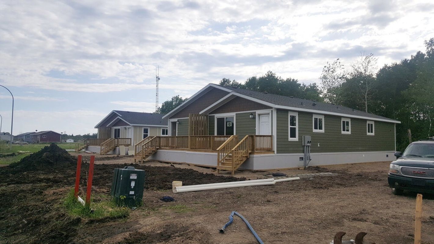 House Construction Exteriors from a Prefab and Modular Houses project near Saskatoon by Escalade Homes