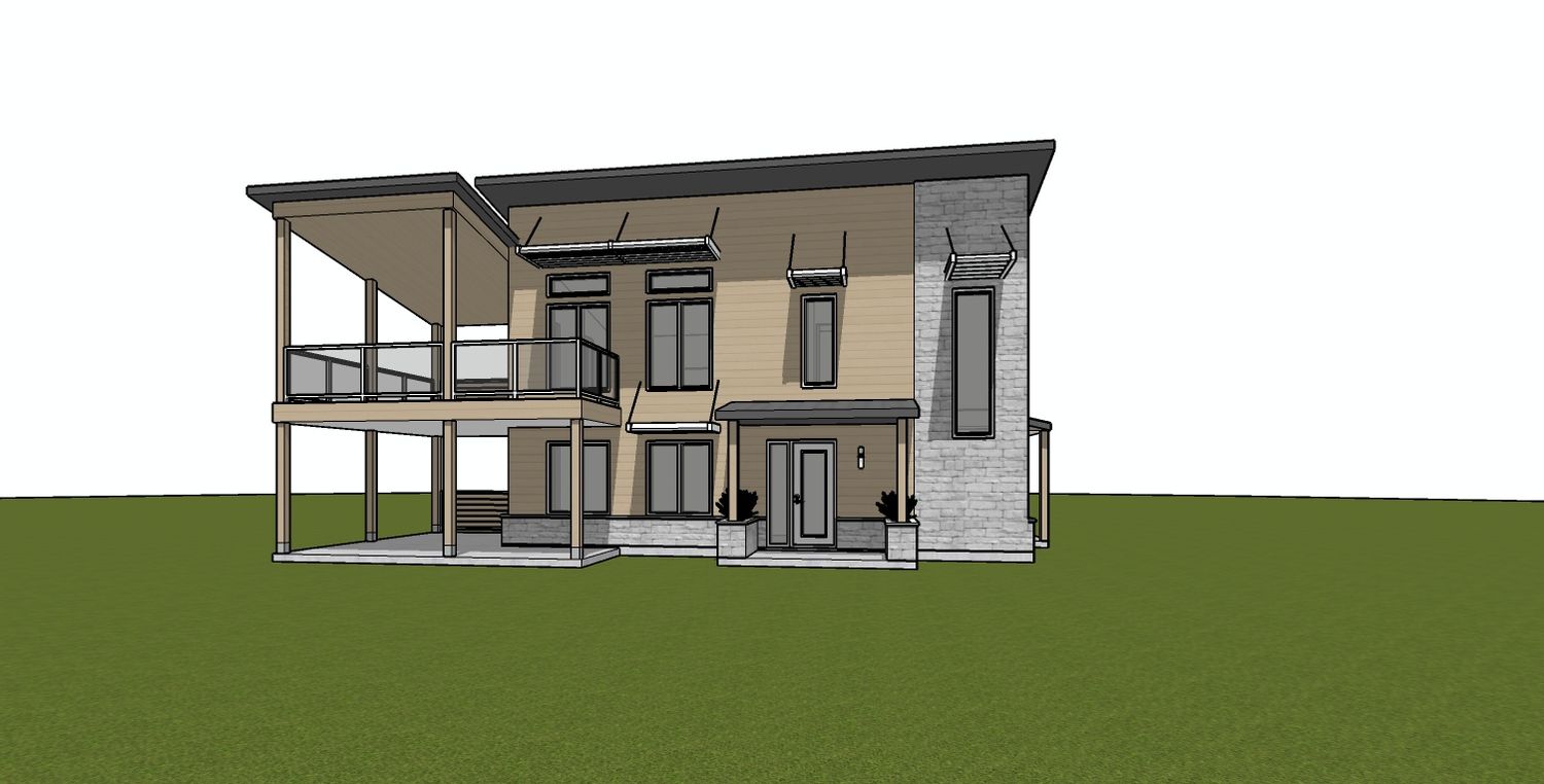 3D Rendering from a Single family homes project near Joliette (Lanaudière) by Plans É-Pur