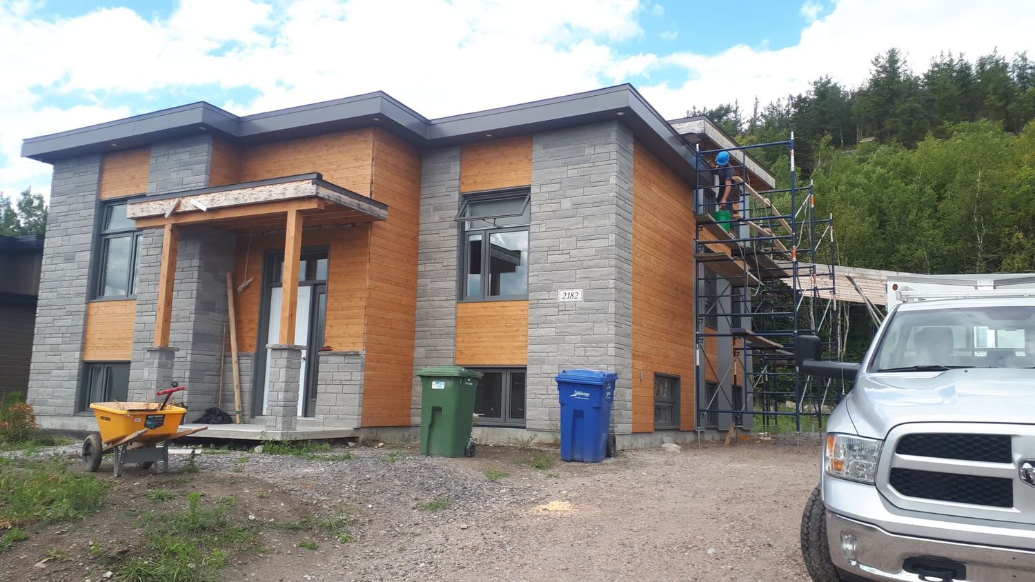 House Construction Exteriors from a Single family homes project near Quebec City - Levis by Concept Construction