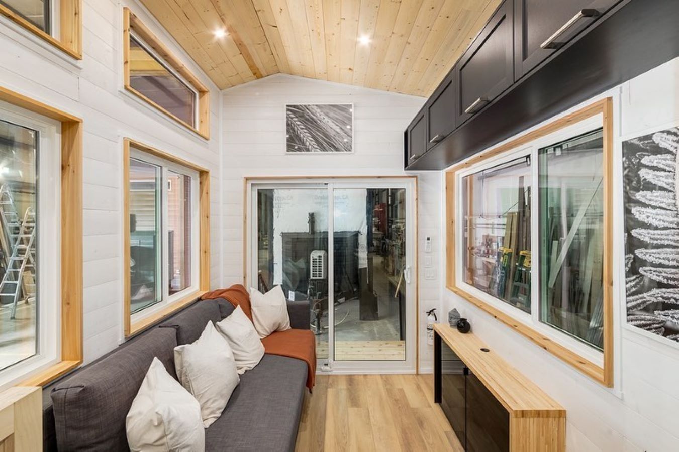 Living Room from a Tiny Houses project near Calgary by ZeroSquared