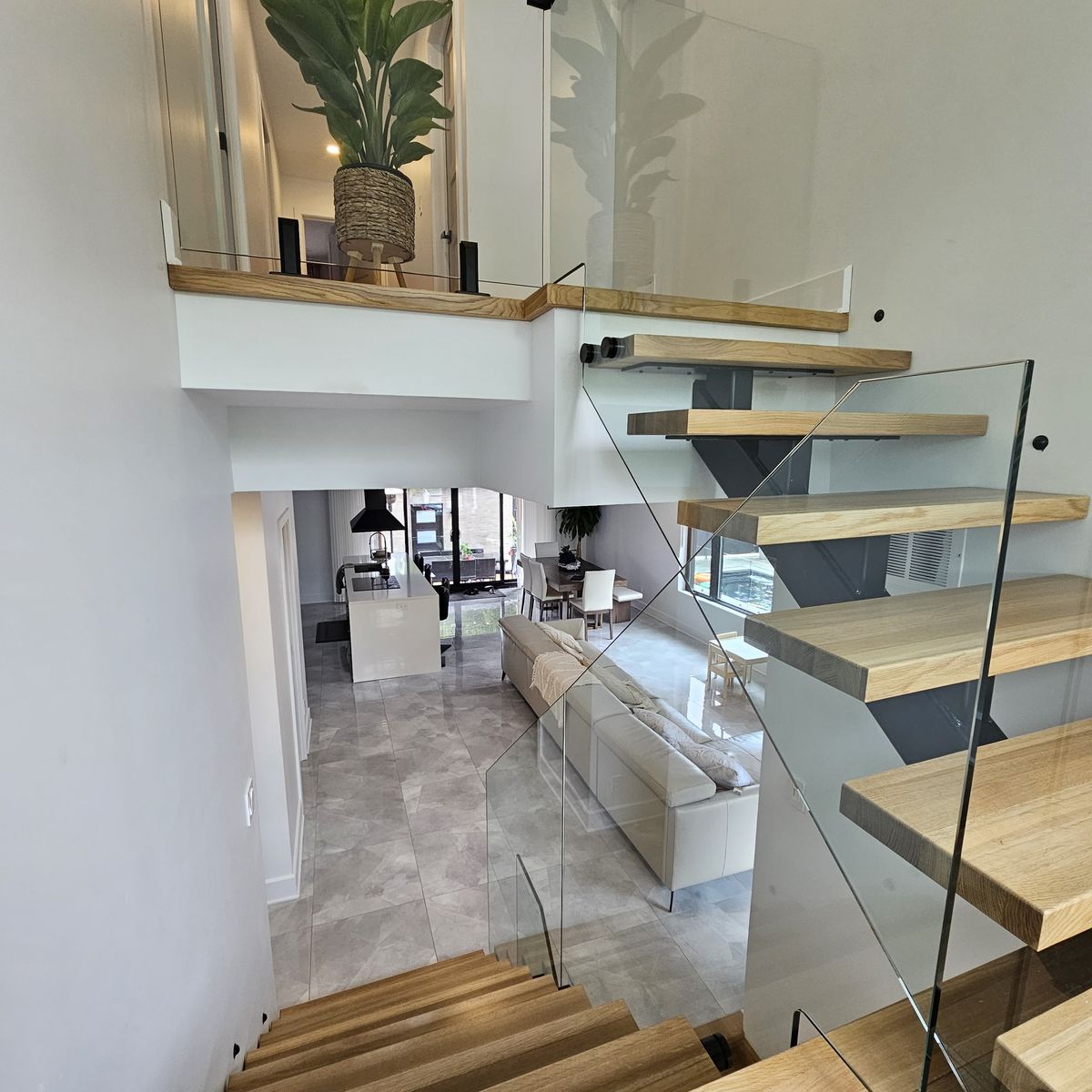 Staircase from a Stair railings project near Granby - Bromont - Cowansville by Martin