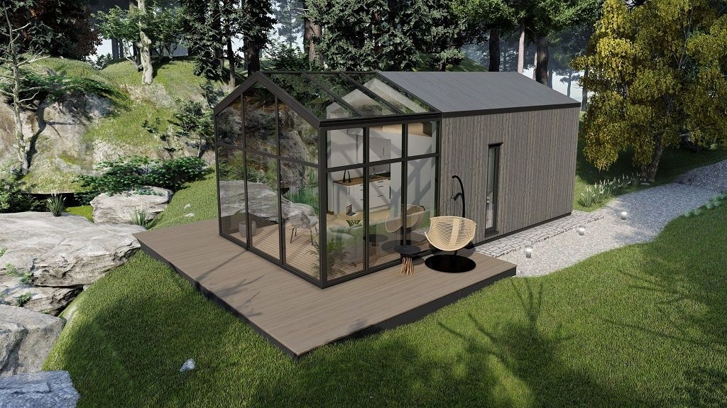3D Rendering from a Tiny Houses project near Toronto (Greater Toronto) by Relaxus modules