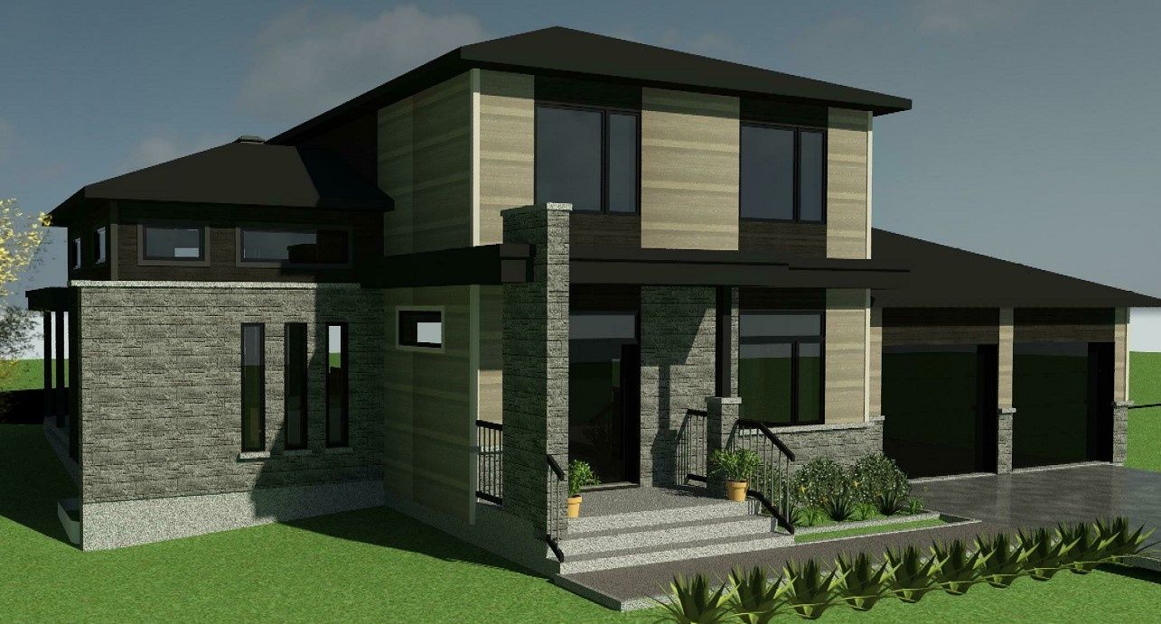 3D Rendering from a 3D modelings and renderings project near Sherbrooke (Estrie) by MG Tech Architecture
