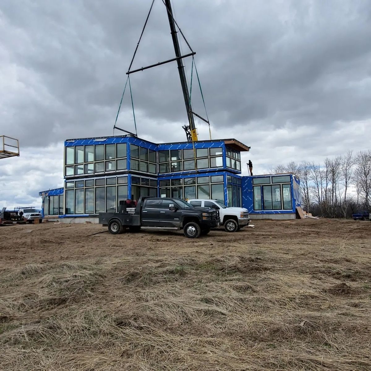 Wall Construction from a Prefab and Modular Houses project near Boise - Idaho Falls by Digz2Go Prefabricated Homes