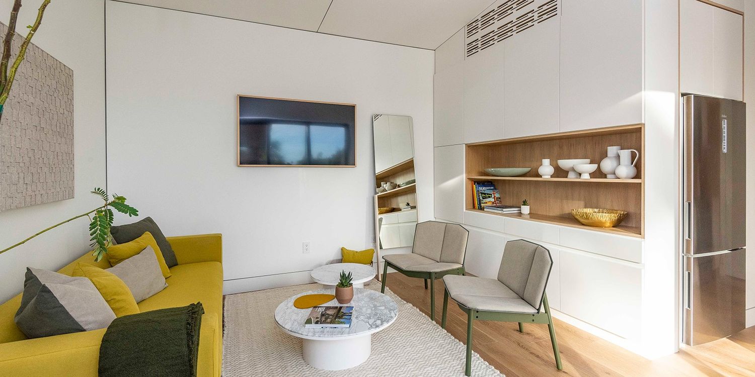 Living Room from a Accessory Dwelling Units (ADUs) project near Palm Springs by Plant Prefab