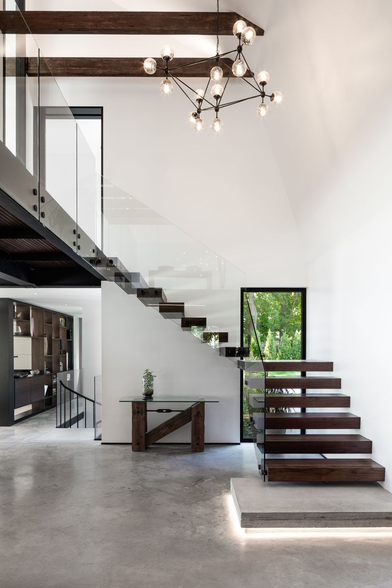 Staircase from a Home extensions project near Montreal (Greater Montreal) by GHOCHE ARCHITECTE