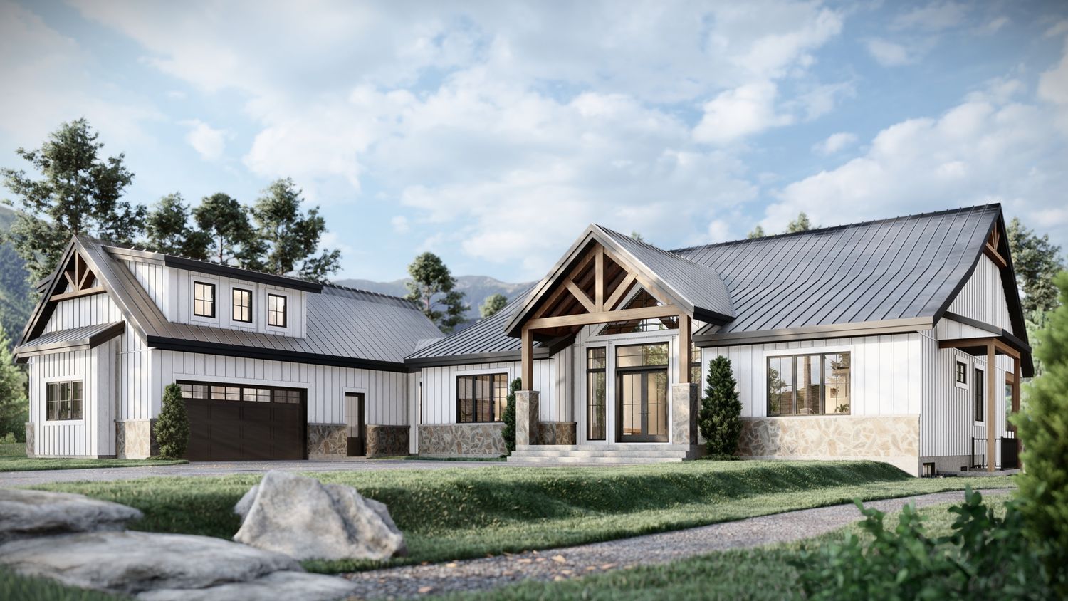 3D Rendering from a Single family homes project near Saint-Jerome (Laurentides) by Conception G.R