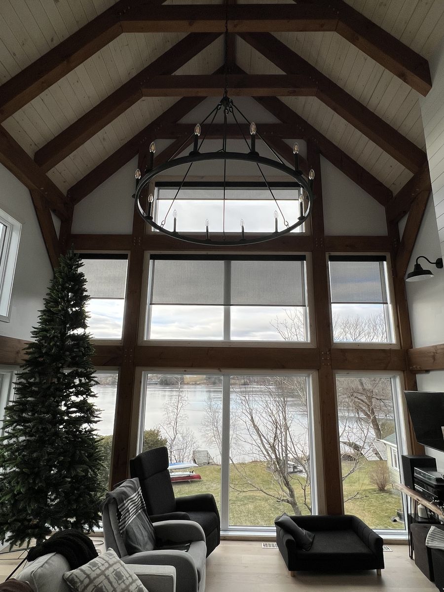 Salon d'un projet de Ajouts d'étages près de Sherbrooke (Estrie) de Construction Latulippe