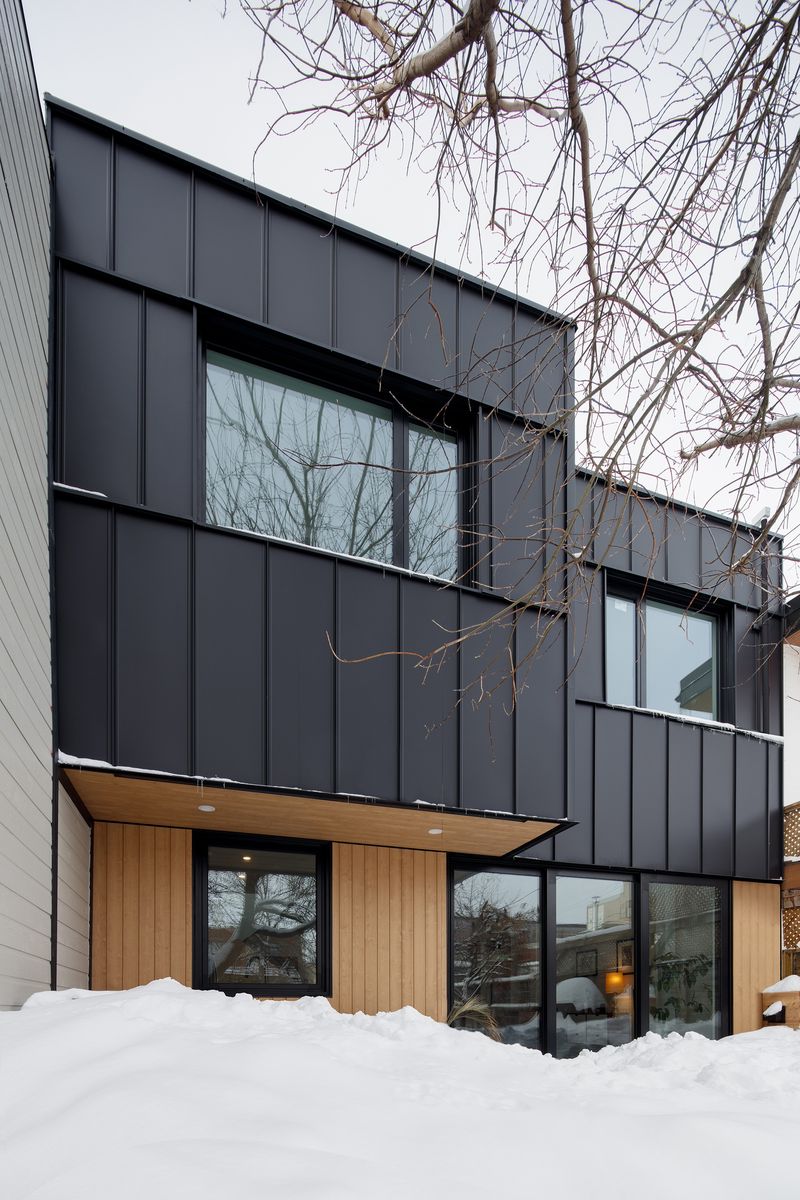 House Exterior from a Second Floor Additions project near Montreal (Greater Montreal) by Studio MMA Architects