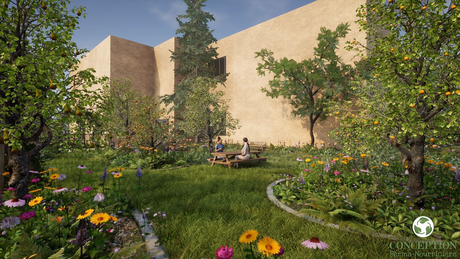 3D Rendering from a Landscaping project near Montreal (Greater Montreal) by Conception Perma-Nourricière