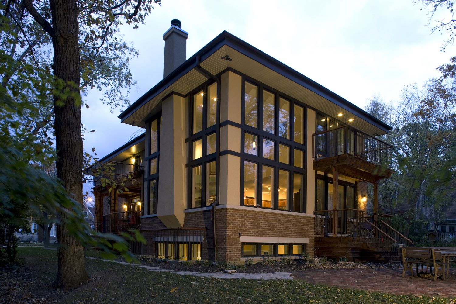 Rendu 3D d'un projet de Maisons unifamiliales près de Chicago de Mark A. Miller Architects/Builders Inc.