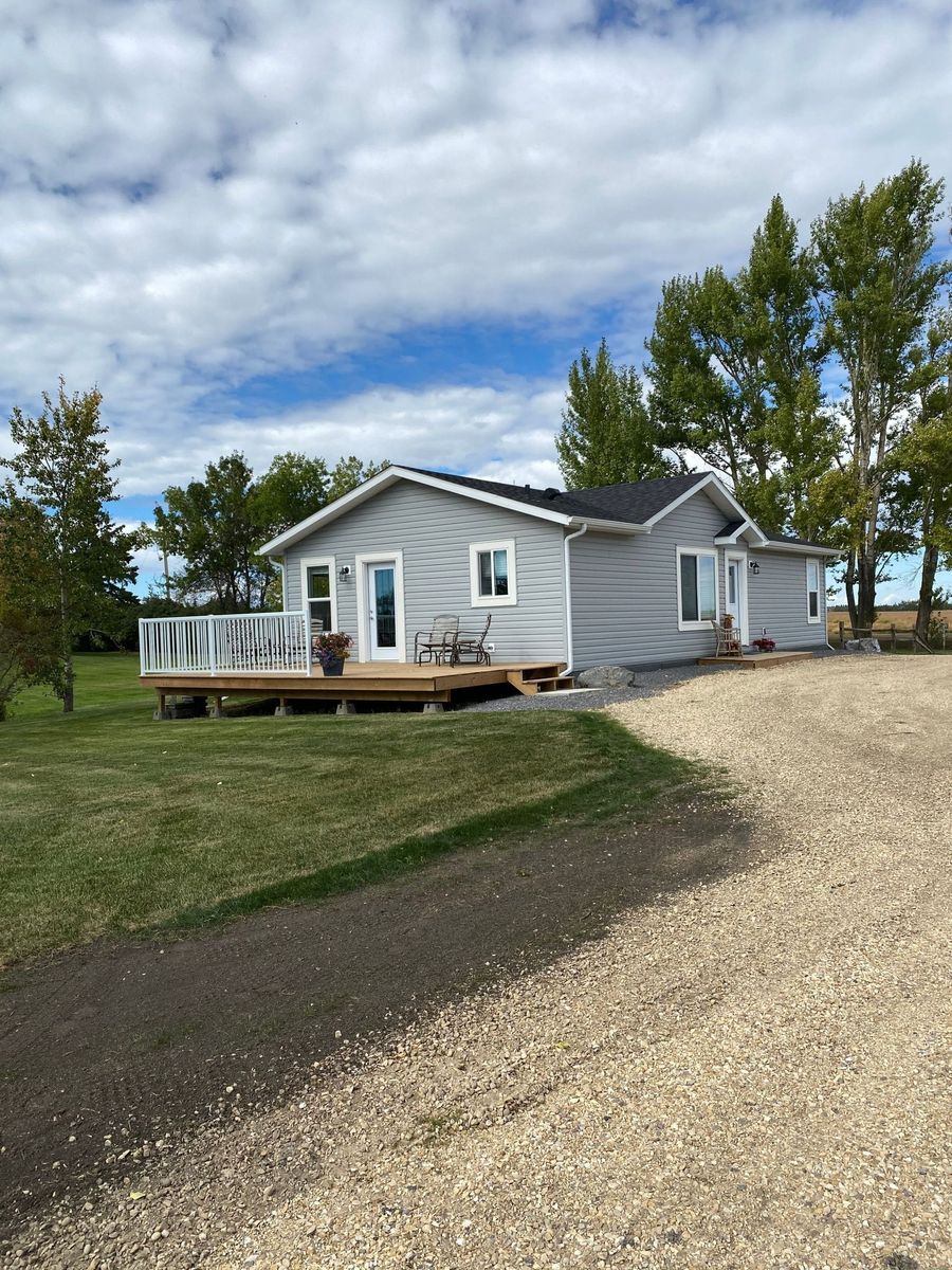 House Construction Exteriors from a Prefab and Modular Houses project near Calgary by Pleasant Homes