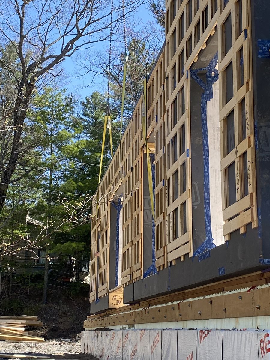 House Construction Exteriors from a Single family homes project near Peterborough by Quantum Passivhaus