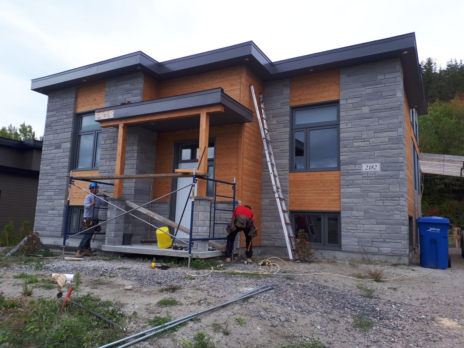 House Construction Exteriors from a Single family homes project near Quebec City - Levis by Concept Construction