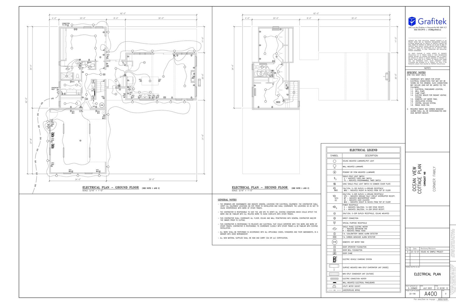 Plan d'implantation et lotissement d'un projet de Photographie d'architecture près de Bathurst - Miramichi de Grafitek