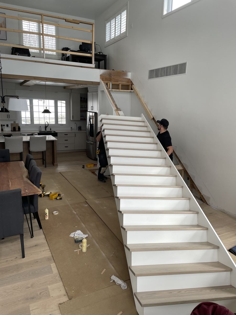 House Construction Interiors from a Second Floor Additions project near Sherbrooke (Estrie) by Construction Latulippe
