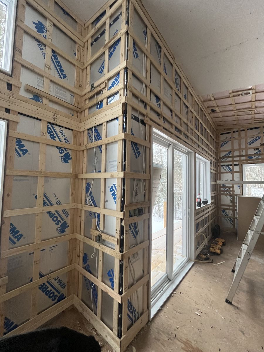 Wall Construction from a Single family homes project near Gatineau (Outaouais) by Dsconstruction