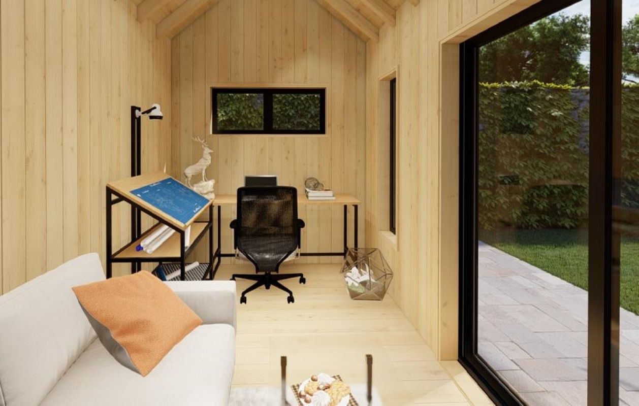 3D Rendering from a Accessory Dwelling Units (ADUs) project near Eureka (Humboldt County) by Summerwood Products
