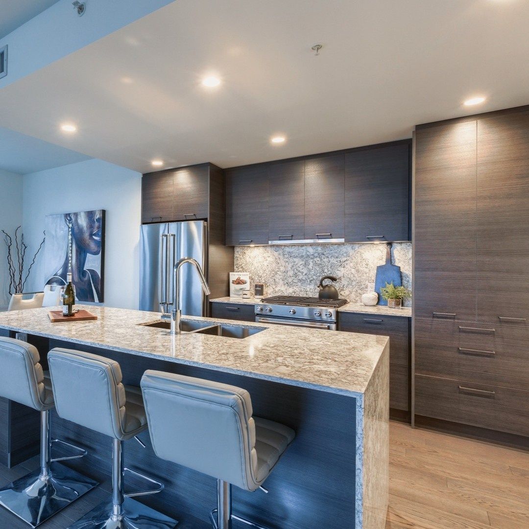 Kitchen from a Condos, apartments project near Kelowna - Okanagan by Justin O’Connor Group