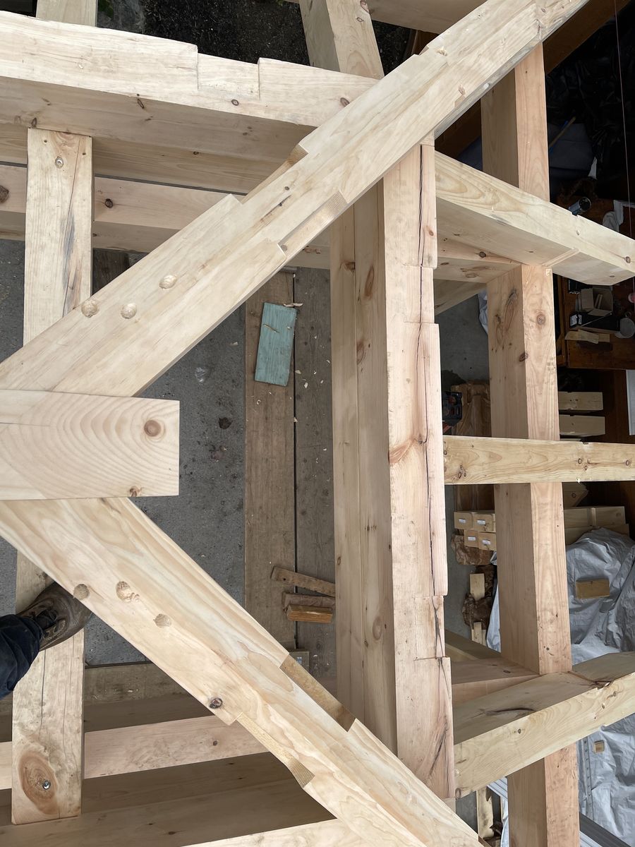 Structures et ossatures d'un projet de Patios, Pergolas et Gazebos près de Sherbrooke (Estrie) de Construction Latulippe