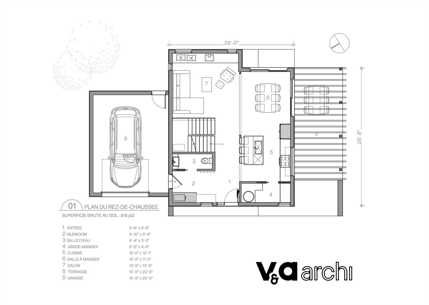 Plan de niveau d'un projet de Maisons unifamiliales près de Montréal/Laval/Longueuil (Grand Montréal) de VA architectures & design