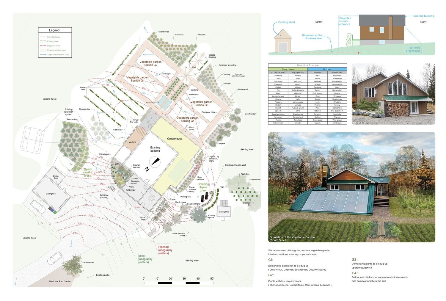 Plan d'aménagement paysager d'un projet de Aménagement paysager près de Granby/Bromont/Cowansville (Estrie) de Melissa Langlois - Design paysager