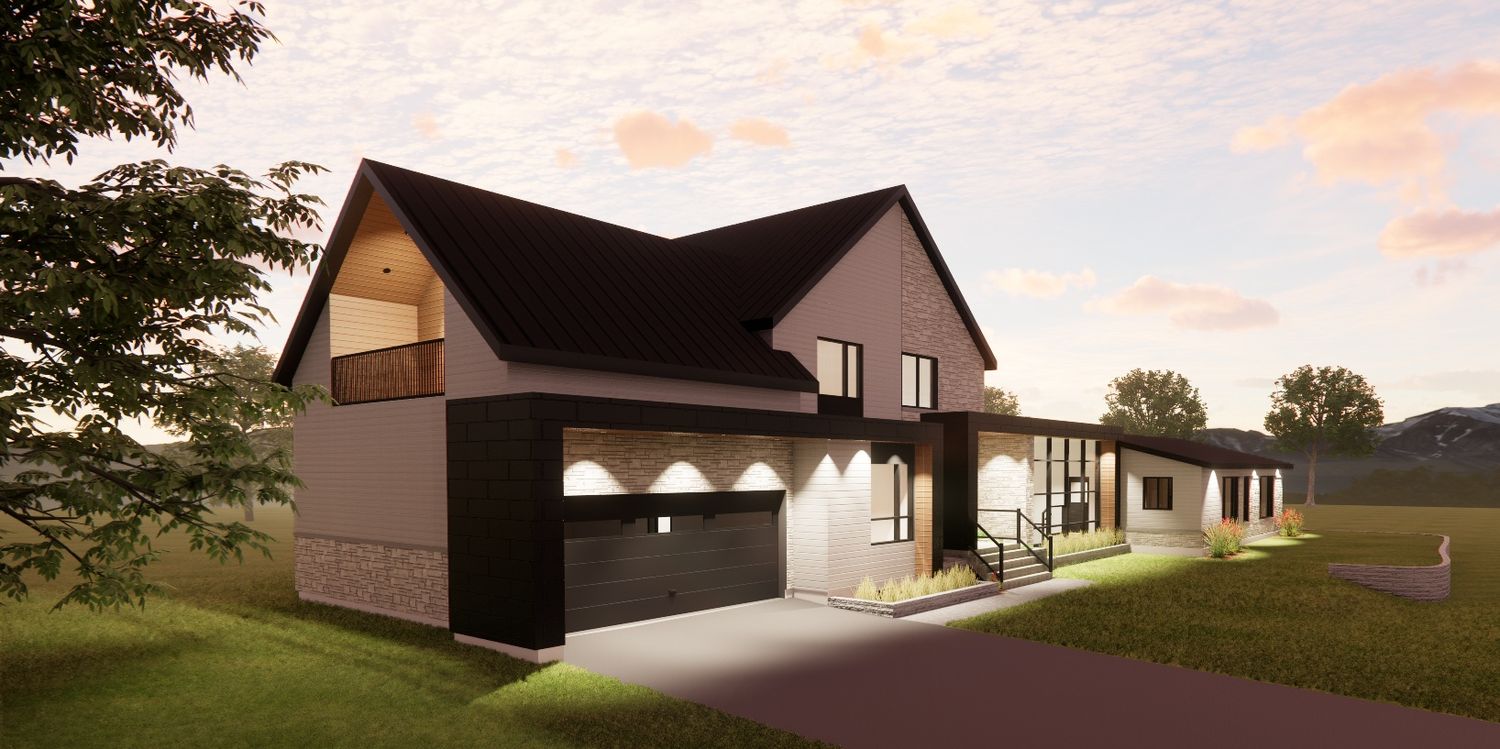 Renderizado en 3D de un proyecto de tipo Viviendas unifamiliares cerca de Ciudad de Quebec - Lévis por E.L. Concept - Architecture et Design