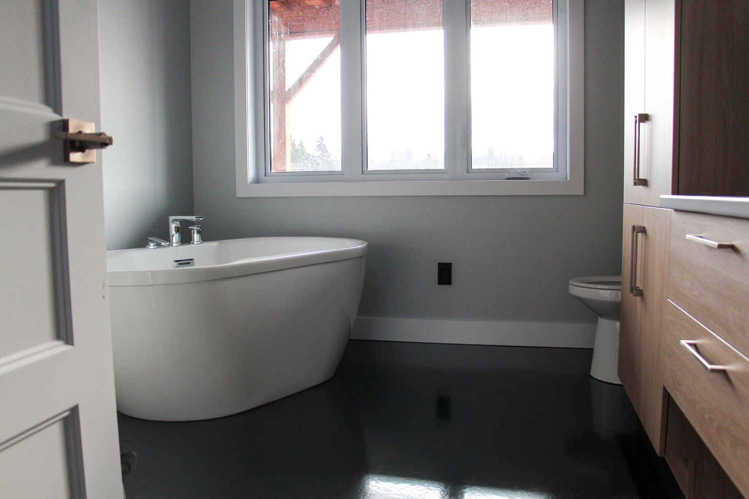 Bathroom from a Single family homes project near Rimouski (Bas-Saint-Laurent) by Construction Norac