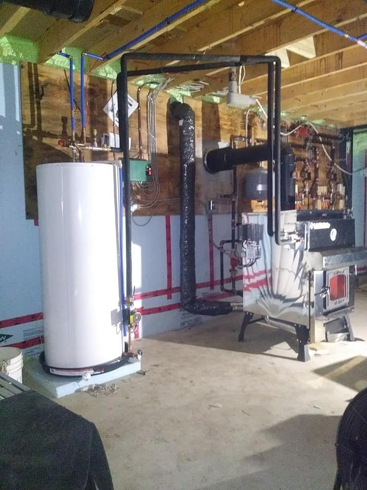 Mechanical Room from a Hot water boilers project near Trois-Rivières (Mauricie) by Guillemette Energies