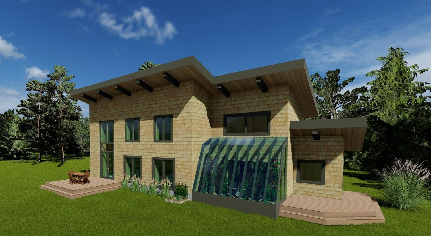 3D Rendering from a 3D modelings and renderings project  by Plan Éco-conception