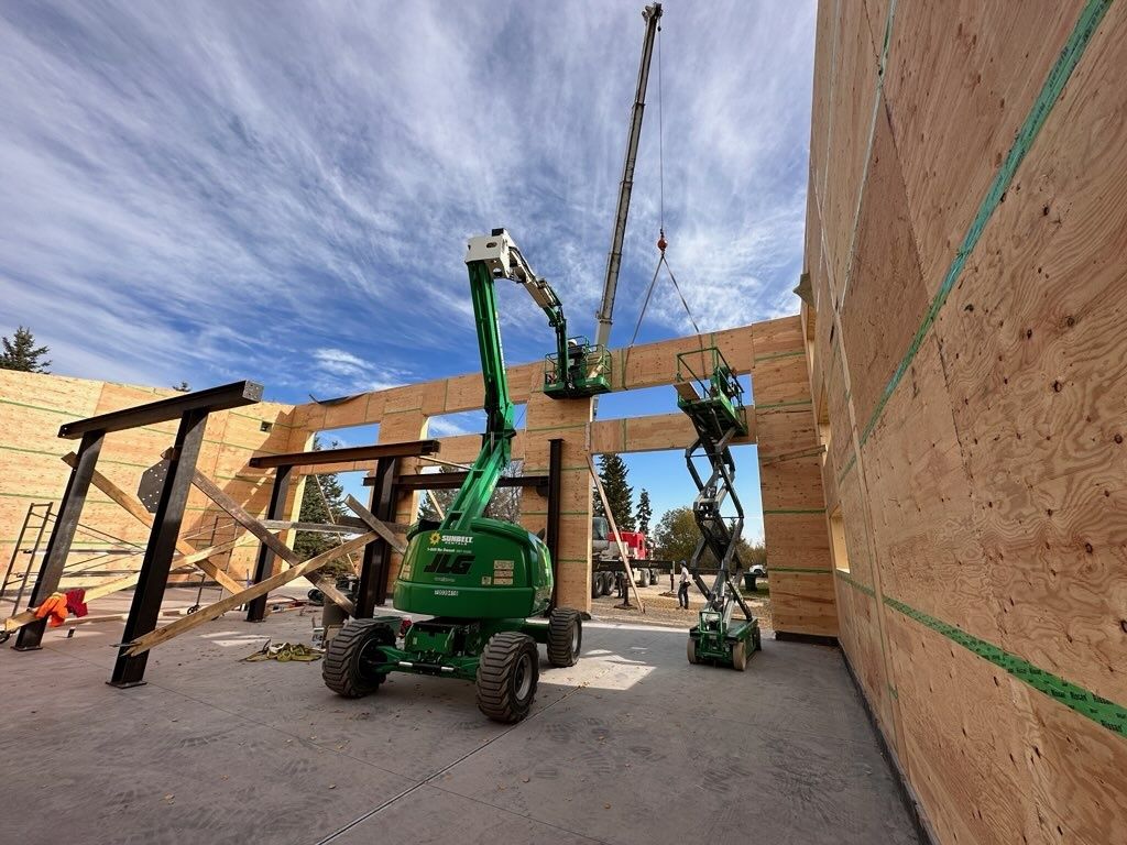 Wall Construction from a Straw Bale Walls project near Edmonton by Savick