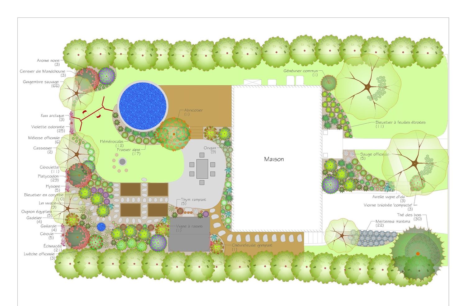 Plan d'aménagement paysager d'un projet de Aménagement paysager près de Montréal/Laval/Longueuil (Grand Montréal) de Paysage gourmand