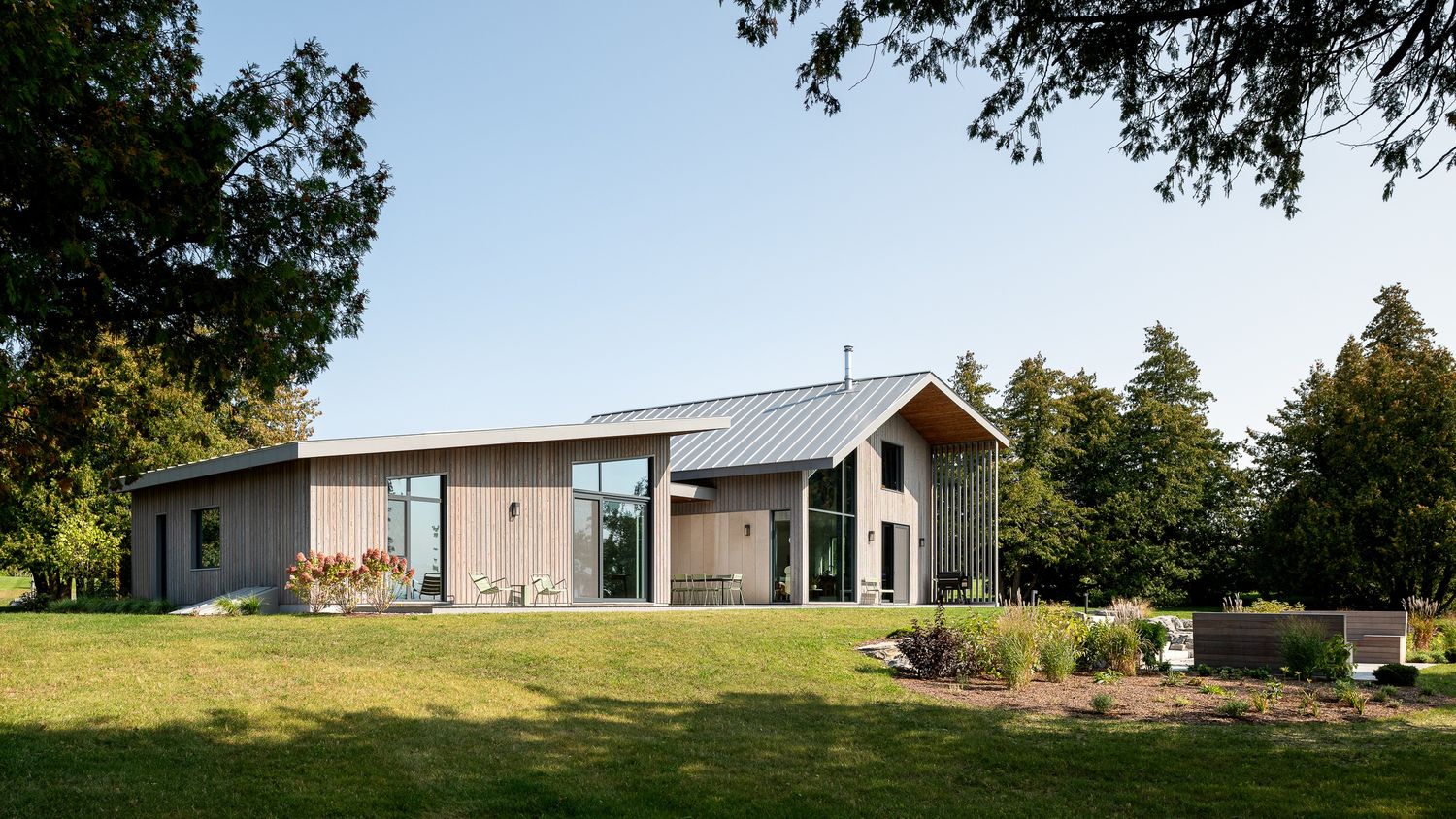 House Exterior from a Single family homes project near Burlington by Studio MMA Architects
